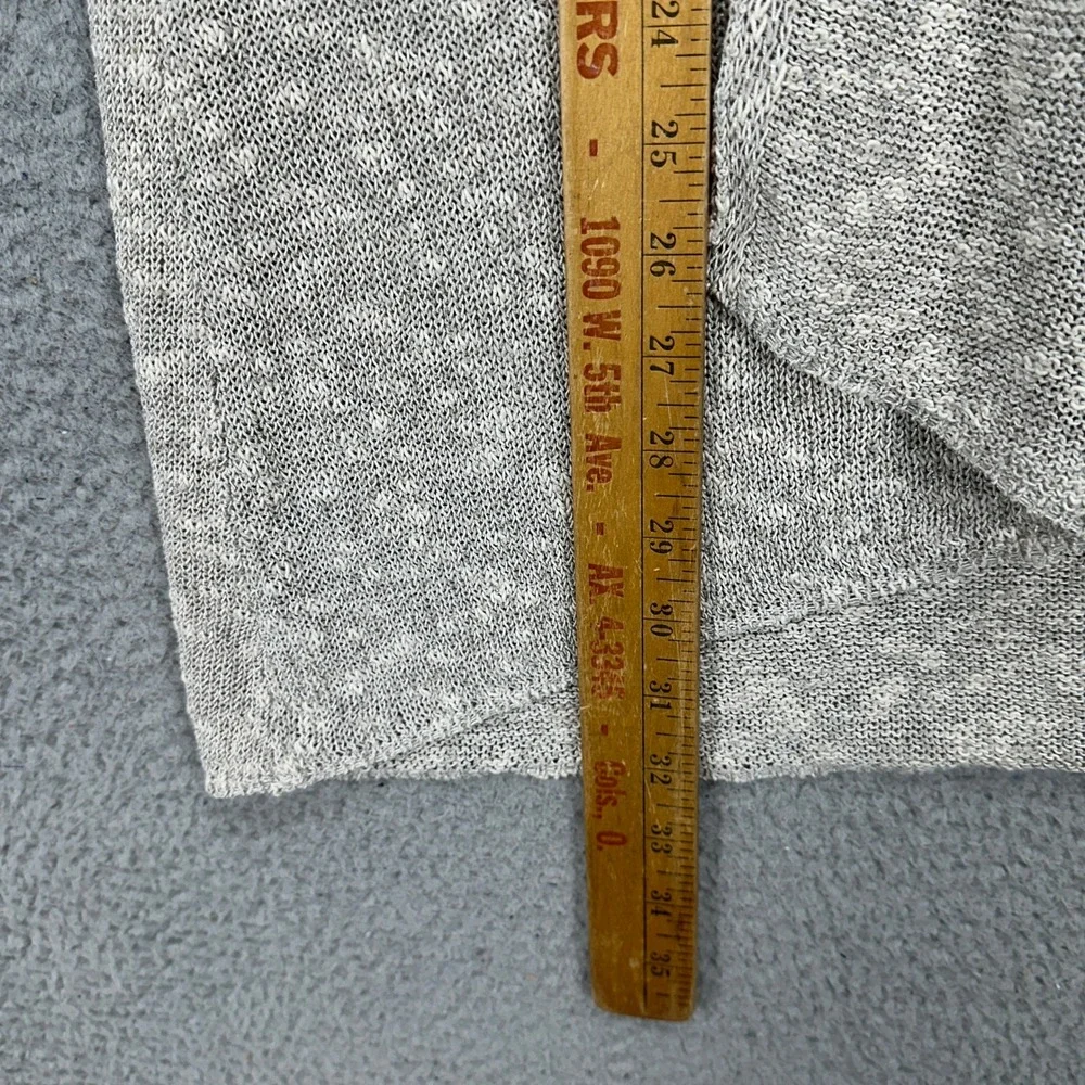 Eileen Fisher Heathered Light Gray/Tan/Taupe Open Front Cardigan Large